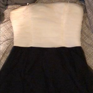 I’m Dress Size 9.Black with white top party dress.